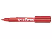 Een Viltstift Pentel NN50 rond 1.3-3mm rood koop je bij All Office Kuipers BV