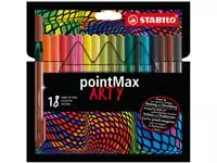 Een Viltstift STABILO pointMax 488/18 Arty medium assorti etui à 18 stuks koop je bij De Joma BV