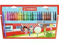 Een Viltstift STABILO power 280/30 assorti etui à 30 stuks koop je bij Kantoorboekhandel Van Atten