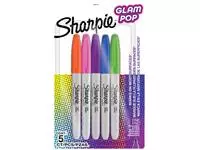 Een Viltstift Sharpie Glampop F 5st assorti koop je bij All Office Kuipers BV