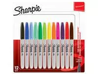 Een Viltstift Sharpie rond fijn assorti blister à 12 stuks koop je bij Scheepstra Drachten