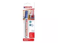 Viltstift edding 3000 rond 1.5-3mm blauw blister à 1 stuk