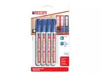 Viltstift edding 3000 rond 1.5-3mm blauw blister à 4 stuks