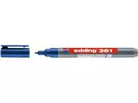 Een Viltstift edding 361 whiteboard rond 1mm blauw koop je bij van Kerkvoorde &amp; Hollander B.V.