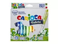 Een Viltstiften Carioca Textiel set à 12 kleuren koop je bij De Joma BV