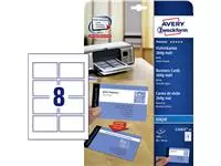 Een Visitekaart Avery C32015-25 85x54mm mat 200stuks koop je bij All Office Kuipers BV