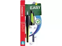 Een Vulpen STABILO Easybuddy rechtshandig medium zwart/lime blister à 1 stuk koop je bij Clippz! Office Supplies