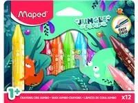 Een Waskrijt Maped Jungle Fever Jumbo set a 12 kleuren koop je bij Egner kantoorspecialisten