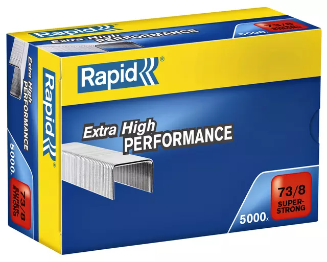 Een Nieten Rapid 73/8 gegalvaniseerd super strong 5000 stuks koop je bij Deska Alles voor Kantoor