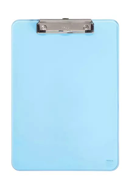 Een Klembord MAUL A4 staand transparant PS neon blauw koop je bij De Joma BV