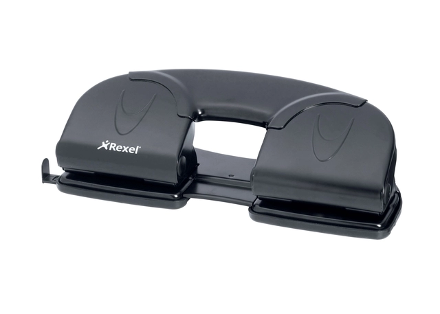 Een Perforator Rexel V412 4-gaats 12 vel zwart koop je bij Kantorice office & business supplies