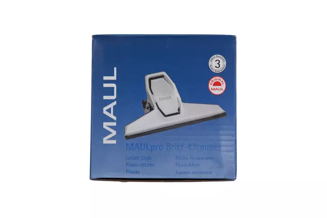 Een Papierklem MAUL Pro 95mm capaciteit 25mm zilver koop je bij De Joma BV