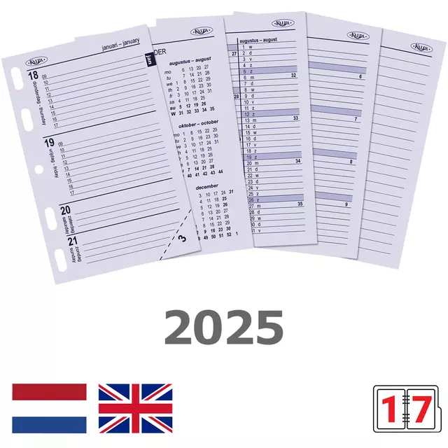 Een Agendavulling 2025 Kalpa Mini 7dagen/2pagina's koop je bij De Joma BV