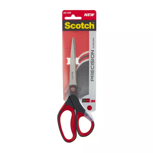 Een Schaar Scotch 20cm precision rood blister koop je bij Egner kantoorspecialisten