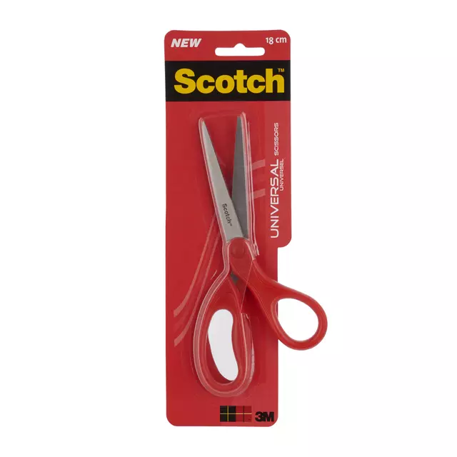 Een Schaar Scotch 18cm universeel rood blister koop je bij Supply Mij