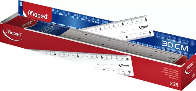 Een Liniaal Maped Classic 30cm koop je bij Clippz! Office Supplies