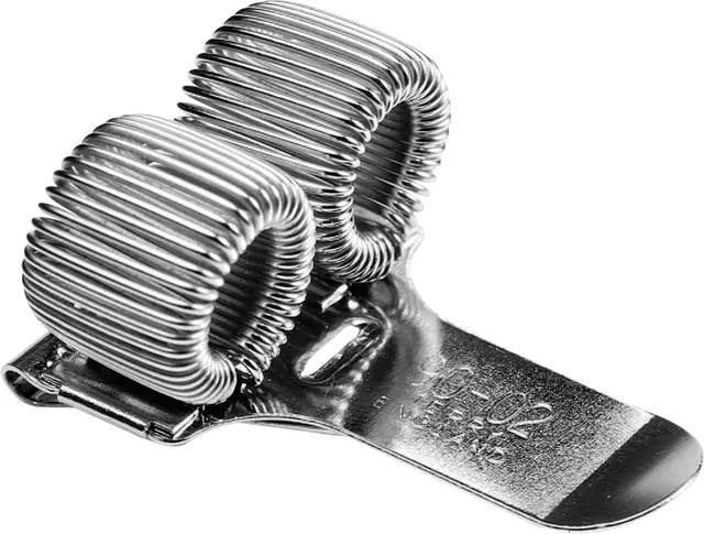 Een Penhouder Terry clip voor 2 pennen/potloden zilverkleurig koop je bij De Joma BV