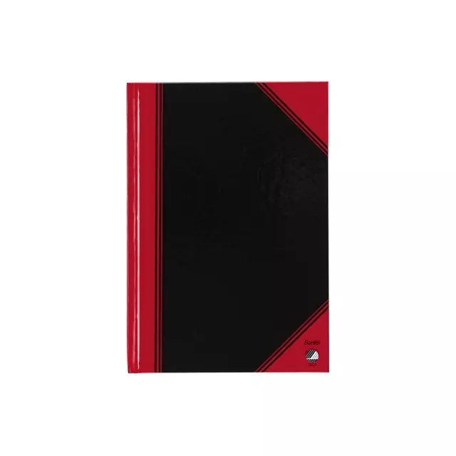 Een Notitieboek Bantex zwart/rood A5 lijn 70gr 96vel koop je bij iPlusoffice