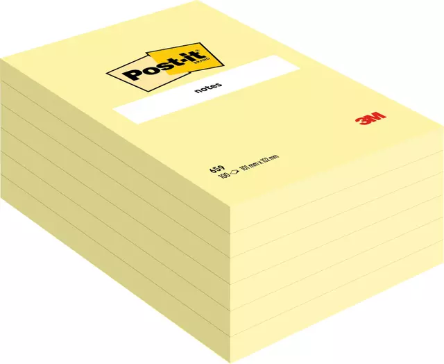 Een Memoblok Post-it 659 102x152mm geel koop je bij iPlusoffice