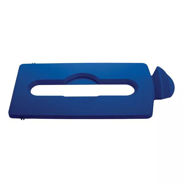 Een Deksel Rubbermaid Slim Jim Recyclestation inwerpopening voor papier blauw koop je bij Clippz! Office Supplies