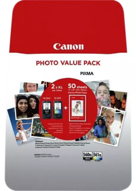 Een Inktcartridge Canon PG-560XL CL-561XL photo value koop je bij De Rijk Kantoorshop