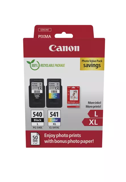 Een Inktcartridge Canon PG-540L + CL-541XL zwart + kleur koop je bij De Joma BV