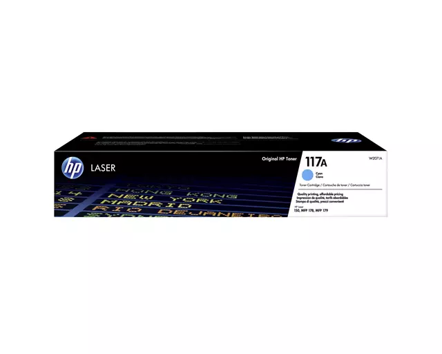 Een Tonercartridge HP W2071A 117A blauw koop je bij All Office Kuipers BV