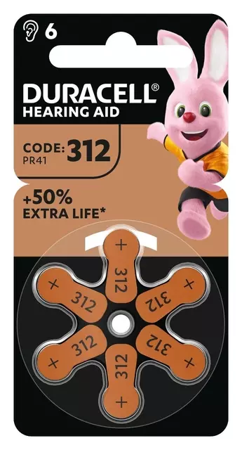 Een Batterij Duracell DA312 hearing aid koop je bij All Office Kuipers BV