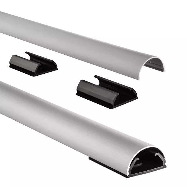 Buy your Kabelkanaal Hama halfrond 110/3,3/1,8 cm aluminium zilver at QuickOffice BV