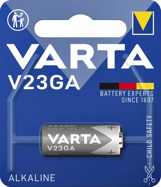 Een Batterij Varta V23GA alkaline blister à 1stuk koop je bij Zevenbergen de project- en kantoorinrichters bv