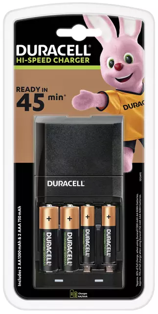 Een Batterij oplader Duracell CEF27 + 2xAA +2xAAA koop je bij Schellen Boek- en Kantoorboekhandel