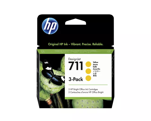 Een Inktcartridge HP CZ136A 711 geel koop je bij Deska Alles voor Kantoor