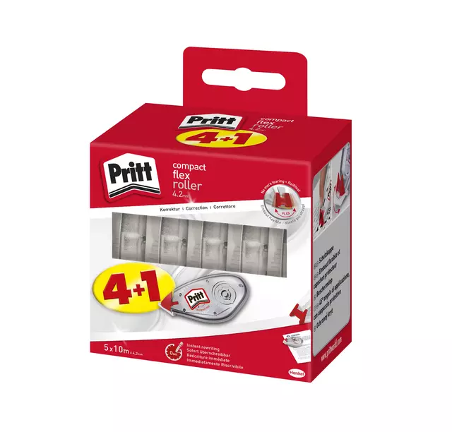 Een Correctieroller Pritt compact 4.2mm 4+1 koop je bij "De Waal" Kantoor Efficiency