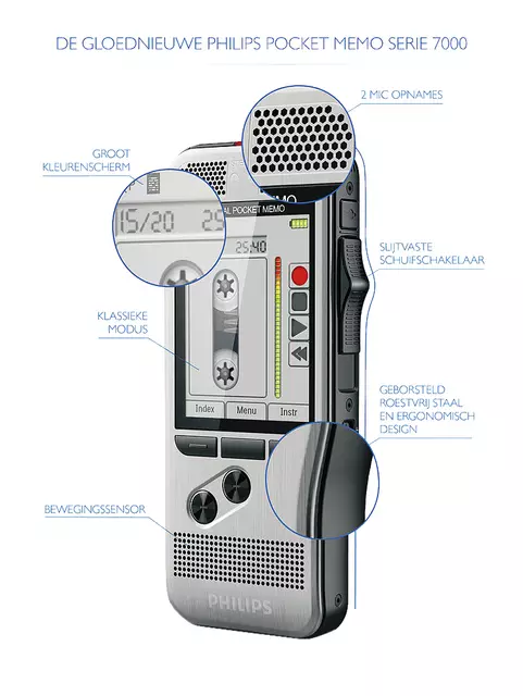 Dicteerapparaat Philips PocketMemo DPM7200