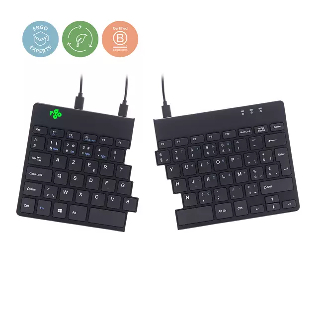 Een Ergonomisch toetsenbord R-Go Tools Split Azerty zwart koop je bij Sysdicom BV