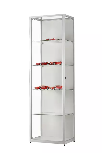 Een Vitrine SDB 111-600 zilver ledstrip 600x400x1984mm koop je bij D. Sonneveld B.V.