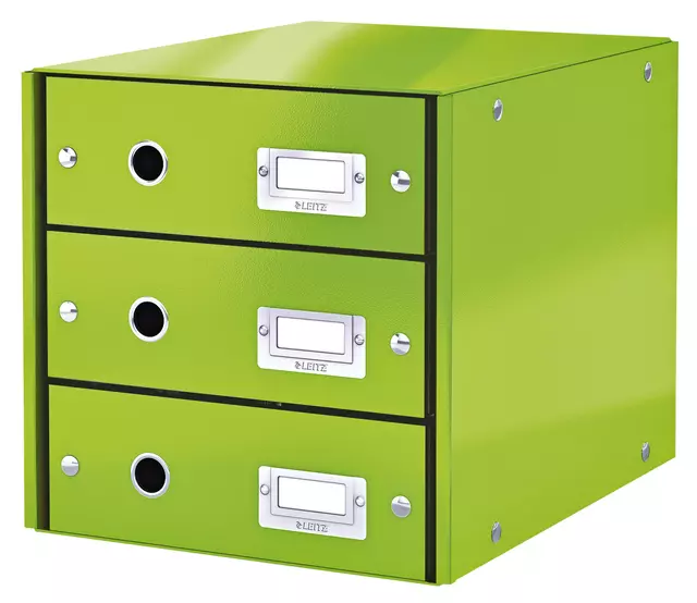 Een Ladenbox Leitz WOW Click & Store 3 laden groen koop je bij Romijn Office Supply