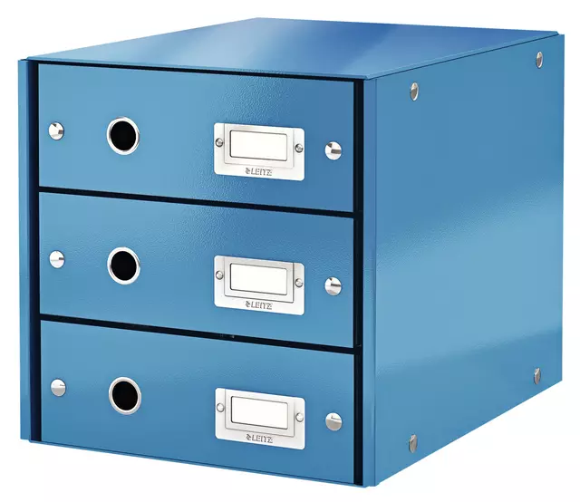 Een Ladenbox Leitz WOW Click & Store 3 laden blauw koop je bij Company Supplies