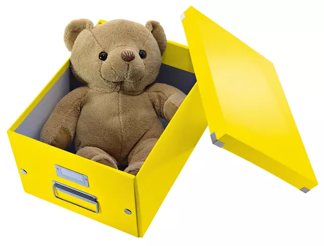 Een Opbergbox Leitz WOW Click & Store 281x200x370mm geel koop je bij De Joma BV