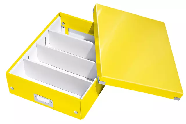 Een Sorteerbox Leitz WOW Click & Store 281x100x370mm geel koop je bij De Rijk Kantoorshop