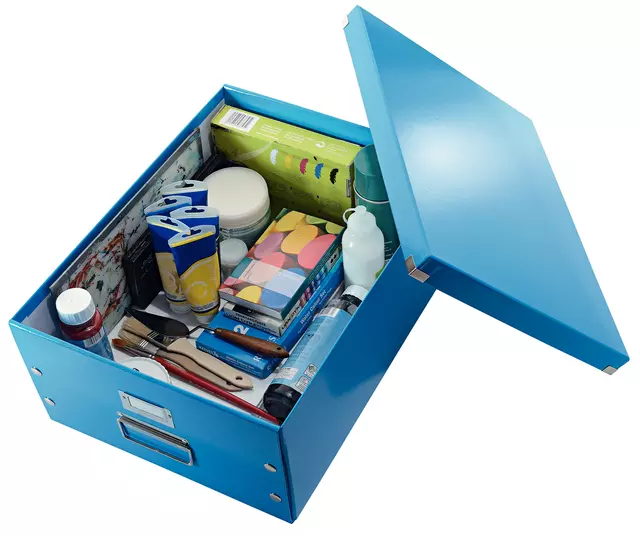 Een Opbergbox Leitz WOW Click & Store 369x200x482mm blauw koop je bij De Joma BV