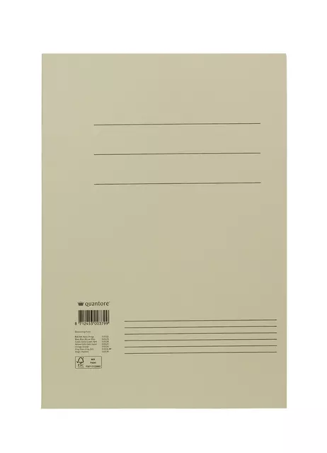 Een Dossiermap Quantore folio 300gr grijs koop je bij iPlusoffice