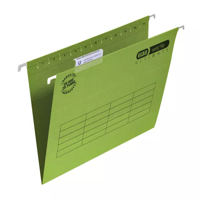 Een Hangmap Elba Verticfile Ultimate A4 V bodem groen koop je bij Clippz! Office Supplies