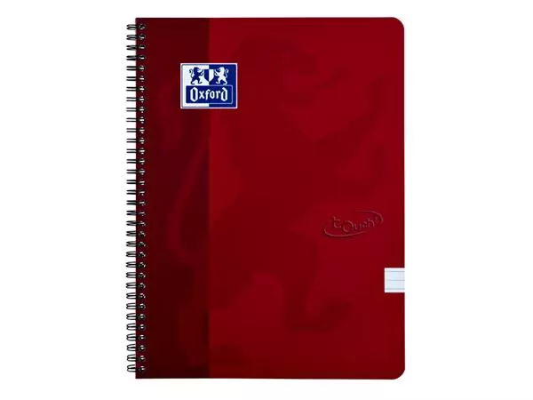 Een Spiraalblok Oxford Touch A4 lijn 140 pagina's 80gr rood koop je bij Kantorice office & business supplies