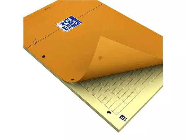Een Cursusblok Oxford Orange Notepad A4+ lijn 4-gaats 160 pagina's 80gr oranje koop je bij De Joma BV