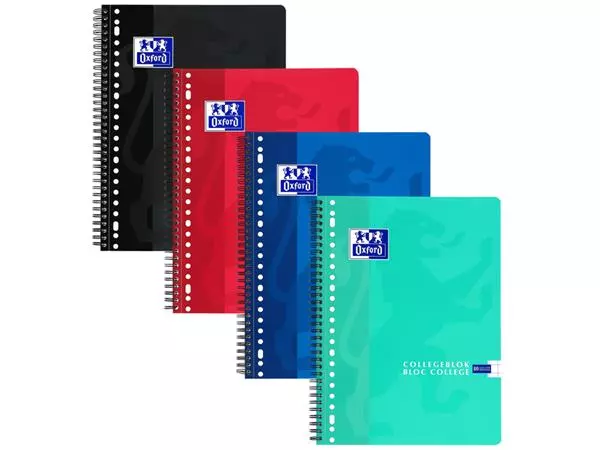 Een Bloc de cours Oxford School A4 23 perf carreau 10mm 160 pages assorti koop je bij QuickOffice BV