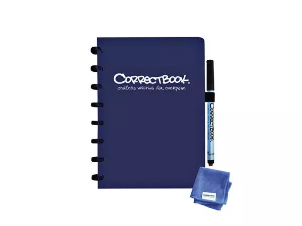 Notitieboek Correctbook A5 lijn 40blz midnight blue