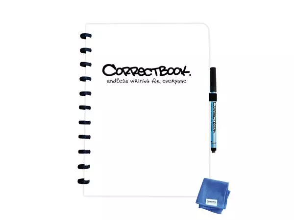 Notitieboek Correctbook A4 blanco 40blz inspirational white