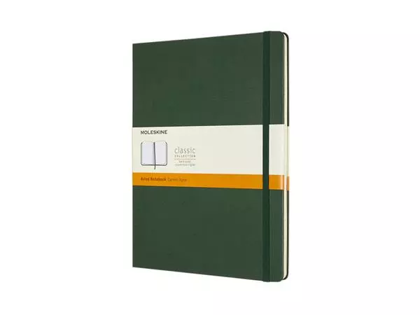 Notitieboek Moleskine XL 190x250mm lijn hard cover myrtle green