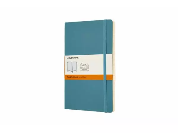 Notitieboek Moleskine large 130x210mm lijn soft cover reef blue